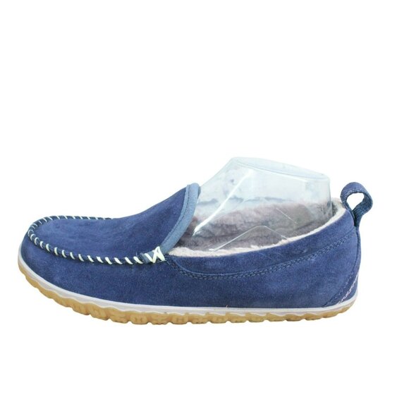 LL Bean Purple Suede Slip-On Fleece Lined Mountain Moccasin Slippers Size 8 M - Picture 1 of 9